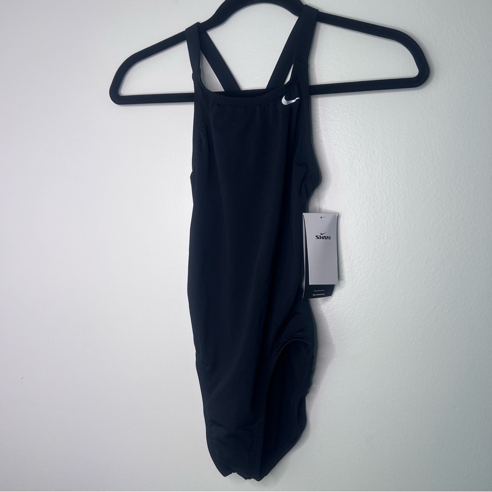 Nike NEW Women's Swim Fastback One Piece Black Swimsuit Size 4 - Picture 6 of 12